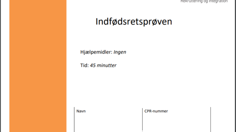 Prøv Indfødsretsprøven 2023